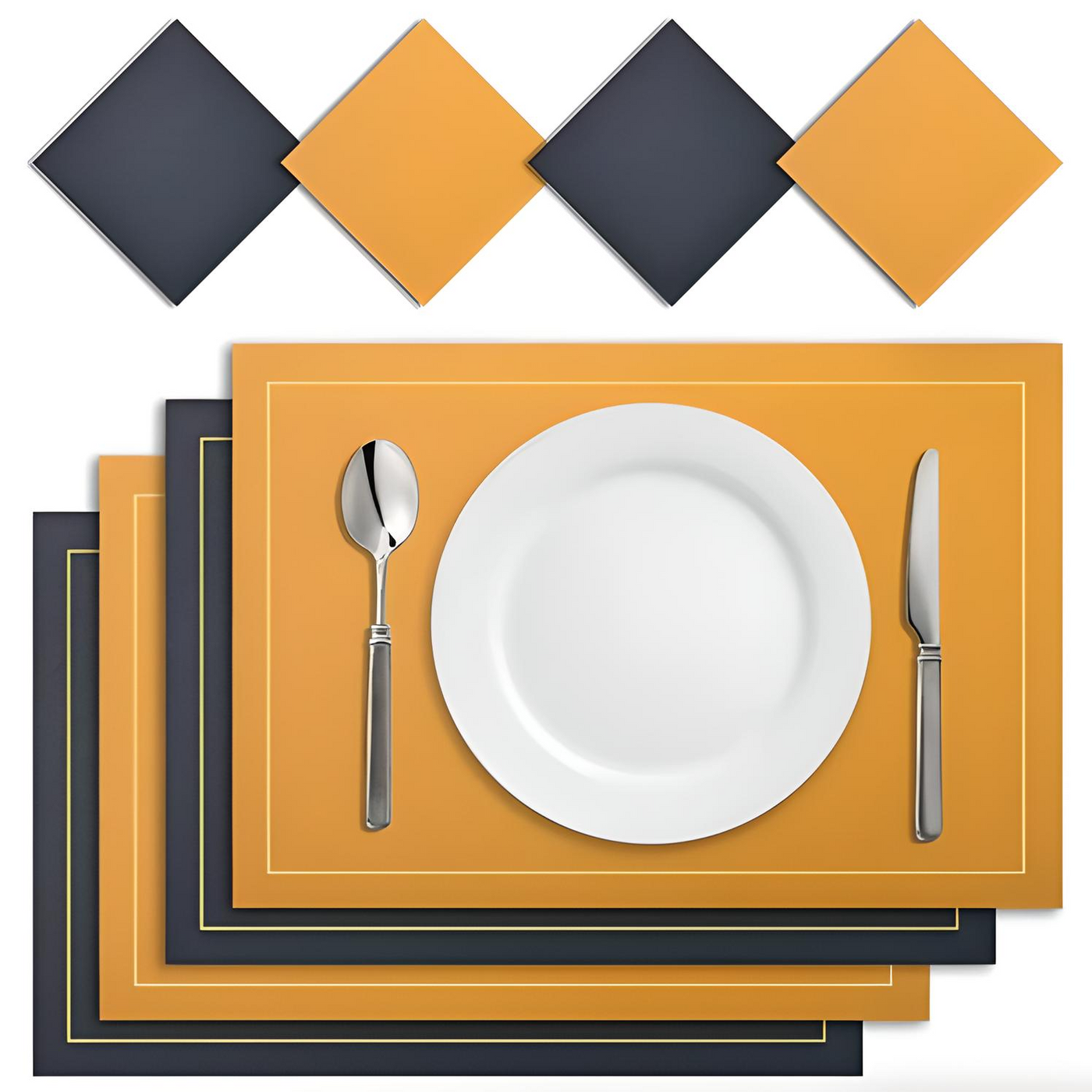 Doublesided Modern Leather Placemats Table Mats