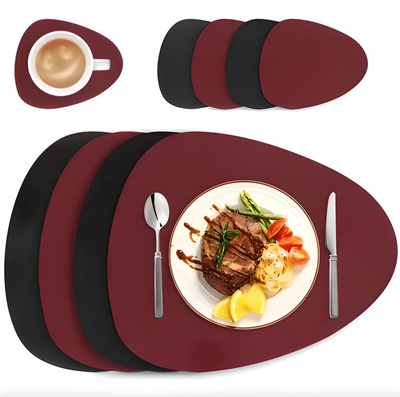 Doublesided Modern Leather Placemats Table Mats