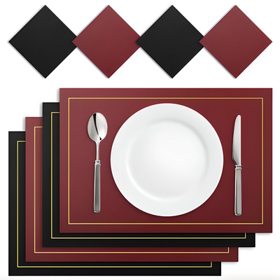 Doublesided Modern Leather Placemats Table Mats