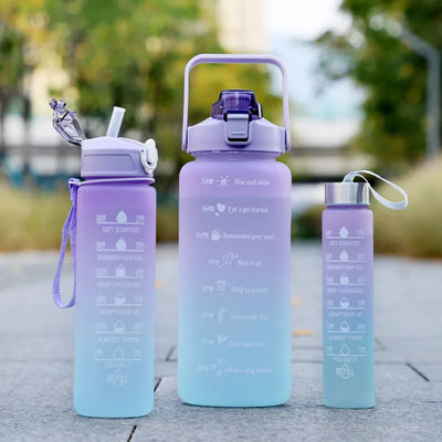 BPA Free Sports Water Bottle With Time Marker