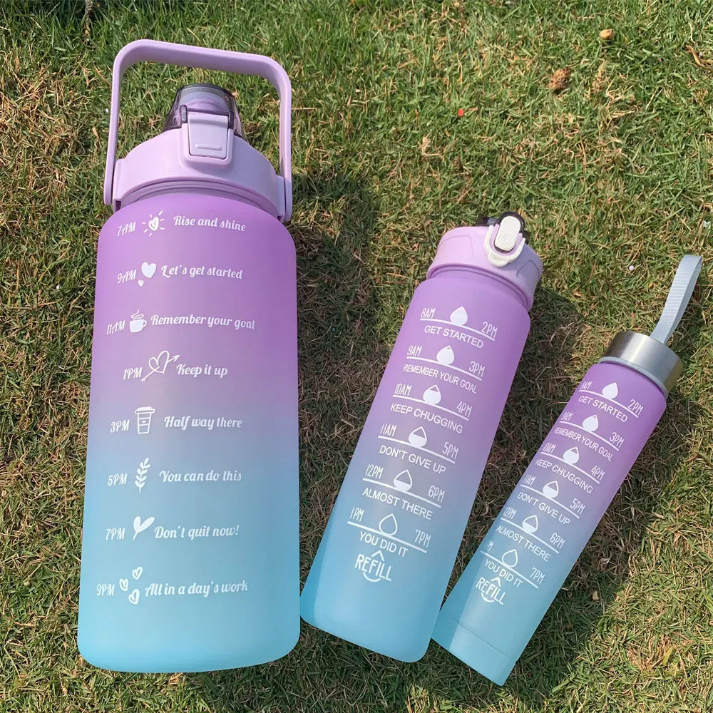 BPA Free Sports Water Bottle With Time Marker