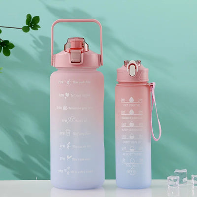 BPA Free Sports Water Bottle With Time Marker