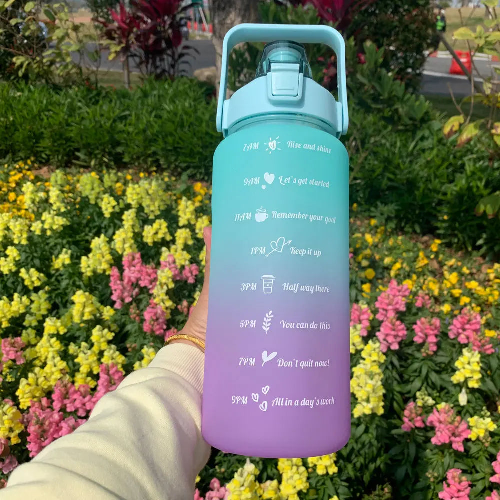 BPA Free Sports Water Bottle With Time Marker